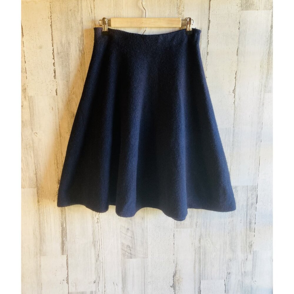VINCE Wool Cashmere Blend Sweater Skirt XS A-Line Knee-Length / Midi Navy